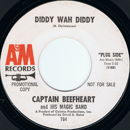 captain beefheart - 'diddy wah diddy / who do you
                think you're fooling' a-side promo single usa 1966
                wrongly credited to a. christensen
