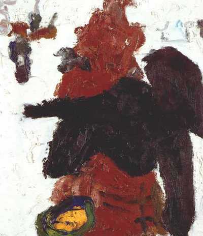 captain beefheart / don van
                  vliet painting - gorillacrow 1990 oil on canvas