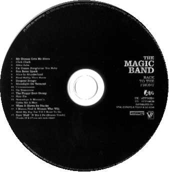 captain beefheart - the magic band reunion - 'back to
            the front' cd - advance copy