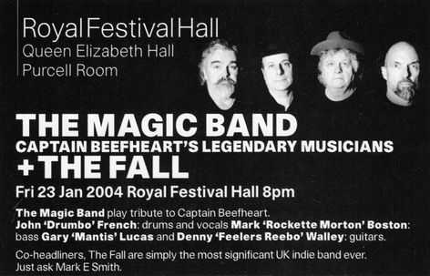 the magic band - ad live performance 230104 royal festival hall, london, england